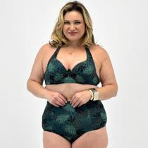 Biquíni Sabrieli Plus Size Estampado com Bojo Hot Pant Feminino