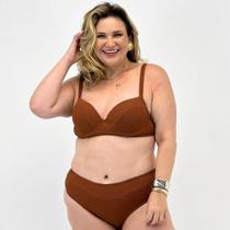 Biquíni Sabrieli Plus Size Texturizado com Bojo Tanga Feminino Biquíni Sabrieli Plus Size Texturizado com Bojo Tanga Feminino
