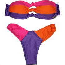 Biquíni sem alça Nó Triplo Lançamento Verão Biquini Com Bojo Feminino Praia Luxo Top Calcinha Fio Dental Asa Delta Biquíni sem alça Nó Triplo Lançamento Verão Biquini Com Bojo Feminino Praia Luxo Top Calcinha Fio Dental Asa Delta