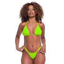 Biquíni Sexy Fita Cortininha Fio Dental Feminino Poliamida
