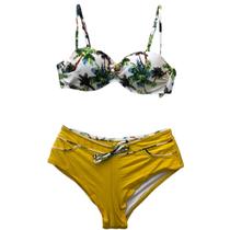 Biquini Short Feminina Moda Praia Estampado Sullins