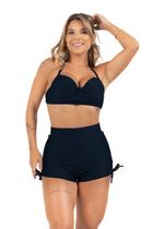 Biquini Short texturizado com bojo Lançamento Moda Praia Biquini Short texturizado com bojo Lançamento Moda Praia