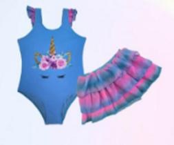 Biquini + Sunga Infantil Feminino Poliester