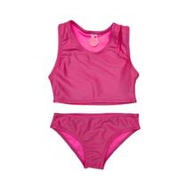 Biquíni Teen Lycra Proteção UPF50+ Top Gota - Rosa Cirré
