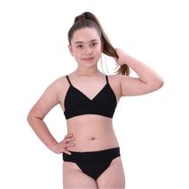 Biquíni Teen Lycra Proteção UPF50+ Vicky - Preto Anarruga Biquíni Teen Lycra Proteção UPF50+ Vicky - Preto Anarruga