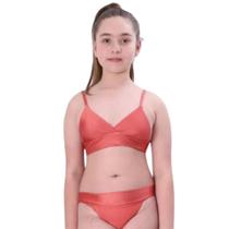 Biquíni Teen Lycra Proteção UPF50+ Vicky - Terracota