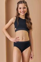 Biquíni Teen Menina Biquini em Malha Texturizada Carina UV Dry 50 81869 VicVicky