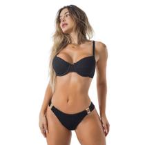 Biquíni Textura C/ Aro Alça Regulável Com Bojo Removível Biquíni Textura C/ Aro Alça Regulável Com Bojo Removível