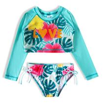 Biquini Tip Top Floral Love Top Longo Proteçãouv50+ Cód: 500 Biquini Tip Top Floral Love Top Longo Proteçãouv50+ Cód: 500