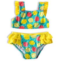 Biquíni Tip Top Limão Com Babado E Proteção Uv50+ Cód: 304