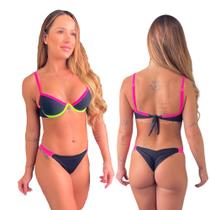 Biquíni Top Aro Inteiro Com Bojo Calcinha Dupla Face Biquini Biquíni Top Aro Inteiro Com Bojo Calcinha Dupla Face Biquini