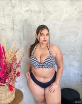 Biquini Top Com Base Espuma E Calcinha Rolitê Plus Size