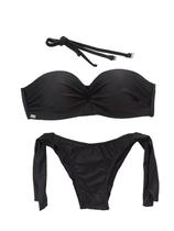 Biquíni top com bojo alças removíveis calcinha levanta bumbum de amarrar