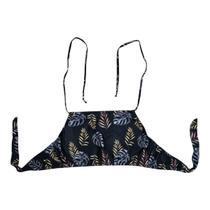 Biquini top cropped de amarrar com bojo removível