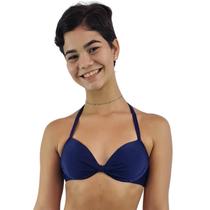 Biquíni Top de Praia Meia Taça Azul Marinho Biquíni Top de Praia Meia Taça Azul Marinho