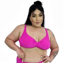 Biquíni Top de Praia Tradicional Plus Size Pink Biquíni Top de Praia Tradicional Plus Size Pink