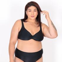 Biquíni Top de Praia Tradicional Plus Size Preto Biquíni Top de Praia Tradicional Plus Size Preto
