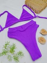 Biquini top fixo + hot pants atoalhado