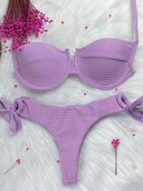 Biquini Top Meia Taça Retrô e Calcinha Fio Duplo Asa Delta Tecido Texturizado com Elastano 004 Biquini Top Meia Taça Retrô e Calcinha Fio Duplo Asa Delta Tecido Texturizado com Elastano 004