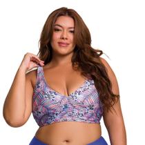 Biquini Top Regata Avulso Moda Praia Estampada Selene Plus Size
