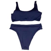 Biquíni Top Regata Com Bojo Cintura Alta Plus Size 48/50 Biquíni Top Regata Com Bojo Cintura Alta Plus Size 48/50