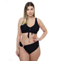 Biquíni top texturizado calça com argola e bojo removivel Biquíni top texturizado calça com argola e bojo removivel