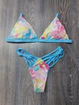 Biquíni Top Tiras Tie Dye