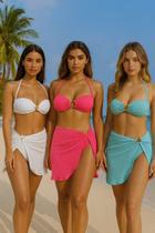 Biquini trijunto de tre peças detalhes fivela na saia e biquini Biquini trijunto de tre peças detalhes fivela na saia e biquini