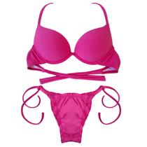 Biquíni Turbo 3D Push Up Divance Pink Calcinha Ripple 612