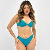 Biquíni Uai Brasil Alça com Bojo String Canelado Feminino Biquíni Uai Brasil Alça com Bojo String Canelado Feminino