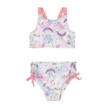 Biquíni Up Baby Em malha Sublimada com estampa de unicórnio Biquíni Up Baby Em malha Sublimada com estampa de unicórnio