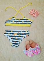 Biquini Uv 50+ Listras 8 Anos Biquini Uv 50+ Listras 8 Anos