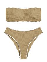 Biquíni ZAFUL, roupa de banho feminina sem alças, 2 peças, marrom Biquíni ZAFUL, roupa de banho feminina sem alças, 2 peças, marrom