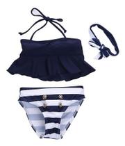 Biquinis 2018 Infantil Marinheira Com Laço Na Cabeça Biquinis 2018 Infantil Marinheira Com Laço Na Cabeça