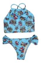 Biquínis Croped Infantil Sem Bojo Costas Cruzadas Aquarella 252 Biquínis Croped Infantil Sem Bojo Costas Cruzadas Aquarella 252