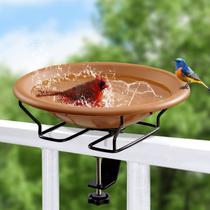 Bird Bath Jealoeur montado no deck com braçadeira ajustável de 30 cm