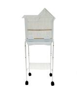 Bird Cage YML 40x30x51 cm Blusa de villa branca com suporte