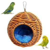 Bird Nest Rattan Parrot Nesting House Hanging House Hanging House para papagaios