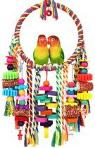 Bird Toy YIXUND Bird Rope Ring Swing Perch para pássaros pequenos Bird Toy YIXUND Bird Rope Ring Swing Perch para pássaros pequenos