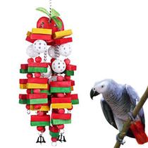 Bird Toys Wokex Brinquedos duráveis para mastigar de madeira para arara-papagaio