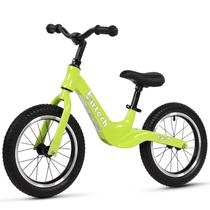 Birtech Bicicleta de Equilíbrio Infantil 14" para Meninos e Meninas de 3 a 6 Anos, Pneus a Ar com Quadro de Liga de Magnésio, Bicicleta de Treinamento Leve sem Pedais (Verde)