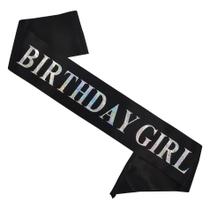 Birthday Girl Sash Soft Satin Black Sash para mulheres