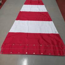 Biruta de 40 cm - Refil em faixas Vermelho e branco, apenas o tecido para biruta.