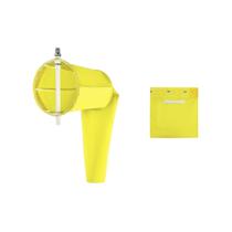 Biruta Windsock 45cm Amarelo 1 Tecido 45cm