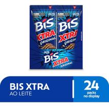 Bis Xtra Ao Leite Display Com 24 Unidades De 45G