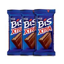 Bis Xtra Original ao leite Lacta Kit com 3 unidades de 45g