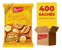 Biscoito Amanteigado Banana com Canela Bauducco Sachê 13,9g (400un) - Caixa Fechada
