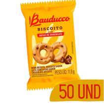 Biscoito Amanteigado Bauducco Gotas Chocolate Sachê - 50 Und