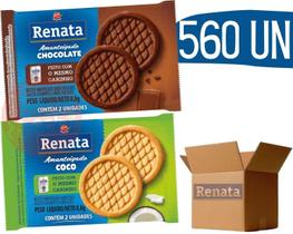 Biscoito Amanteigado em Sache Renata Chocolate e Coco - 560 und