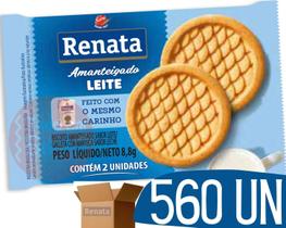 Biscoito Amanteigado Leite Sache Individual Renata 560 U